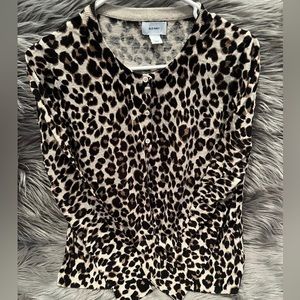 Old Navy Cheetah Print Cardigan (Womens L) *LIKE NEW*
